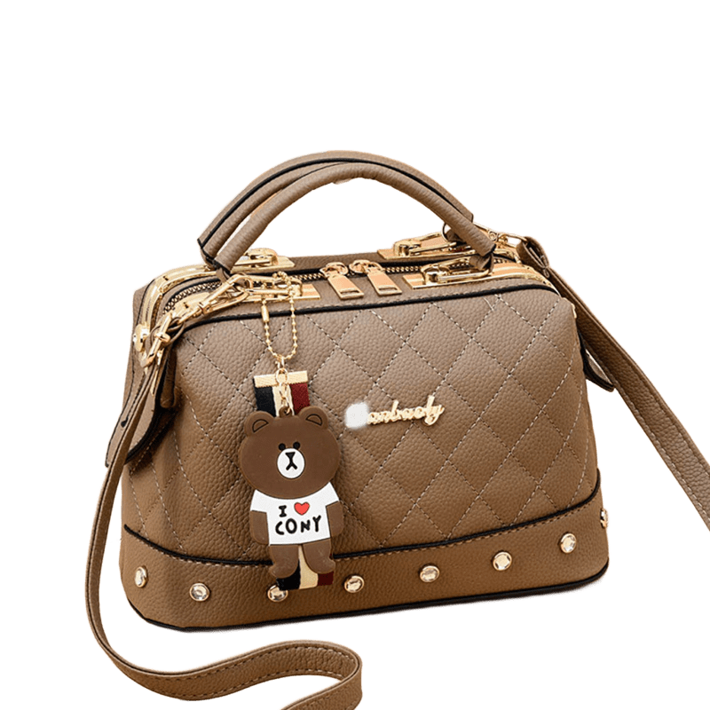 Cartera Importada Herrajes Gold Colgante Cinta