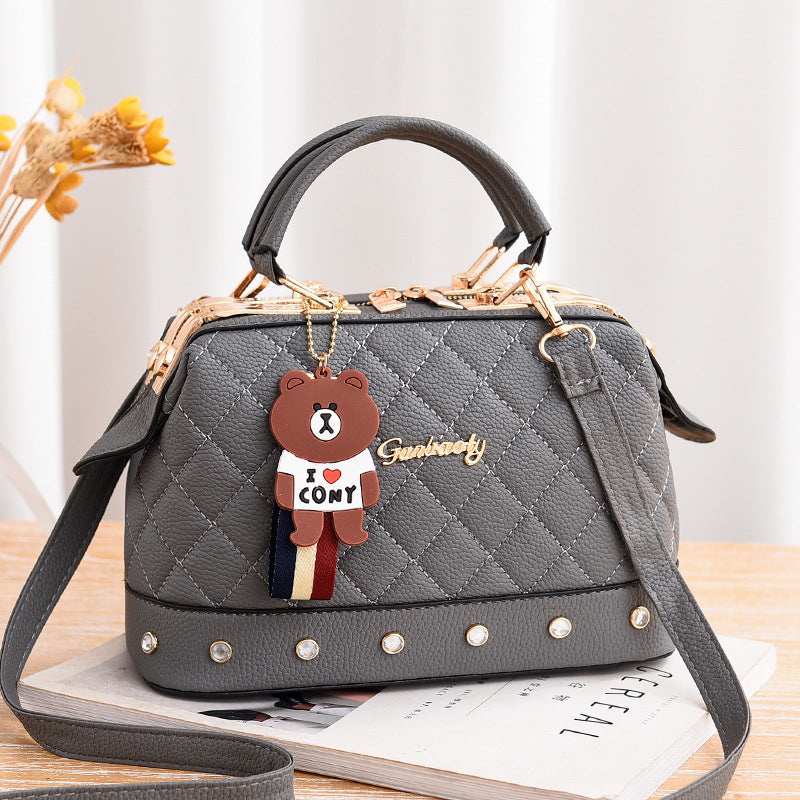 Cartera Importada Herrajes Gold Colgante Cinta