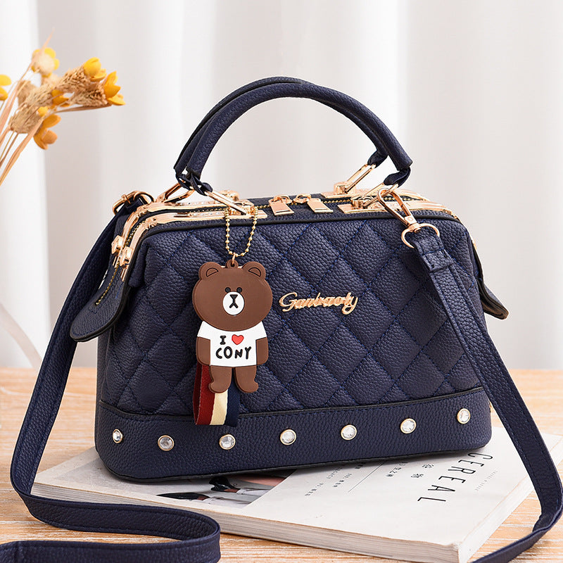 Cartera Importada Herrajes Gold Colgante Cinta