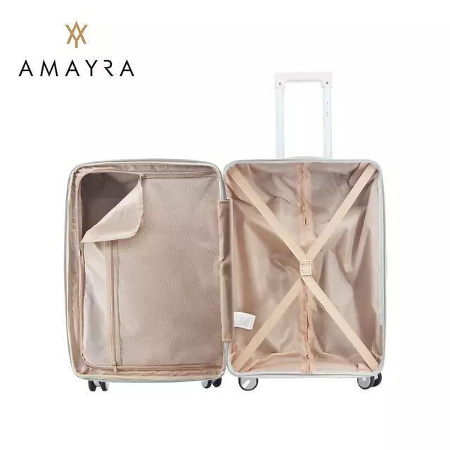 Set Valijas X2 Amayra Mediana Y Chica Viaje Candado Tsa