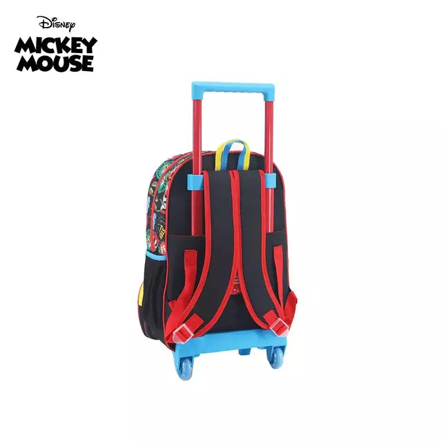 Mochila con carro disney mickey 16" colores alegres