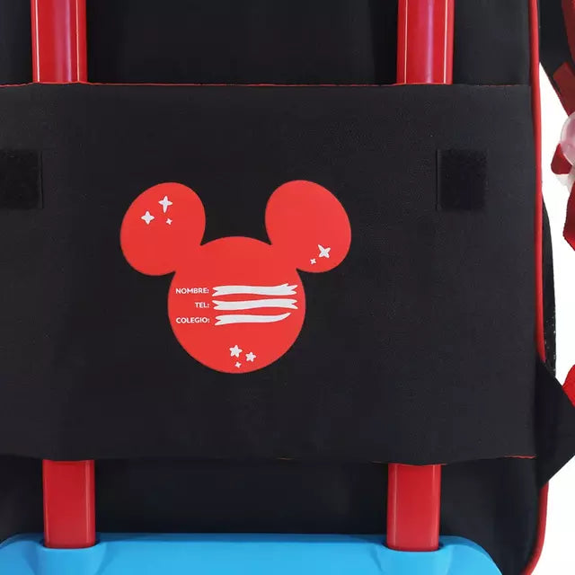Mochila con carro disney mickey 16" colores alegres
