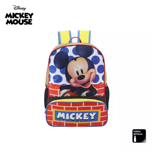 Mochila Disney Mickey 16" Lunares y Ladrillos