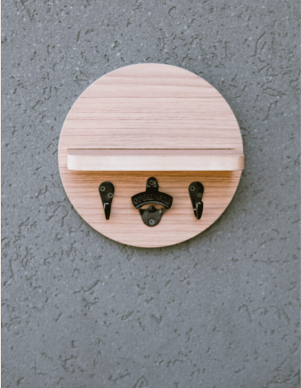 Destapador de Pared y Perchero x3 REDONDO Ideal para Cocina, Quincho o Parrilla