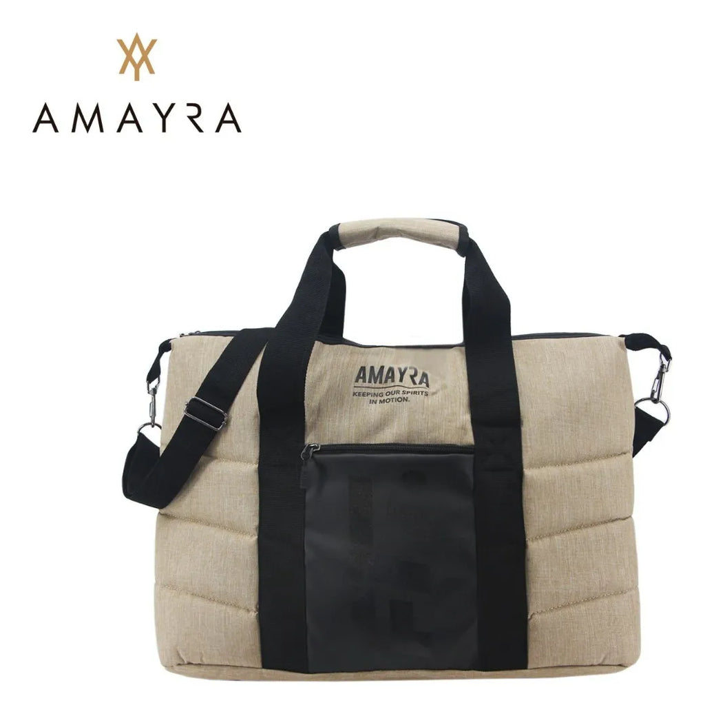 Bolso Deportivo Unisex Amayra Acolchonado Espacioso Bolsillo Camel