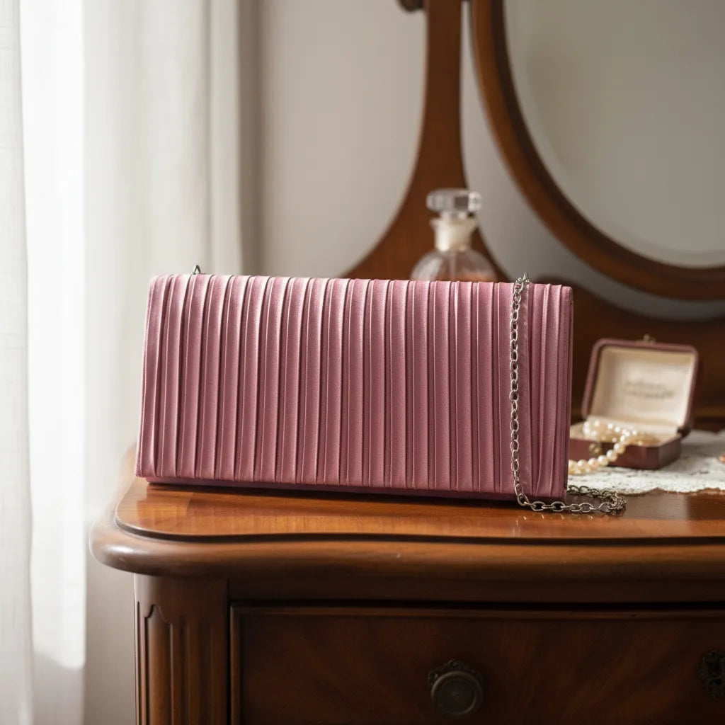 Cartera De Mujer Satin Clutch Fiesta Boda Sobre Noche