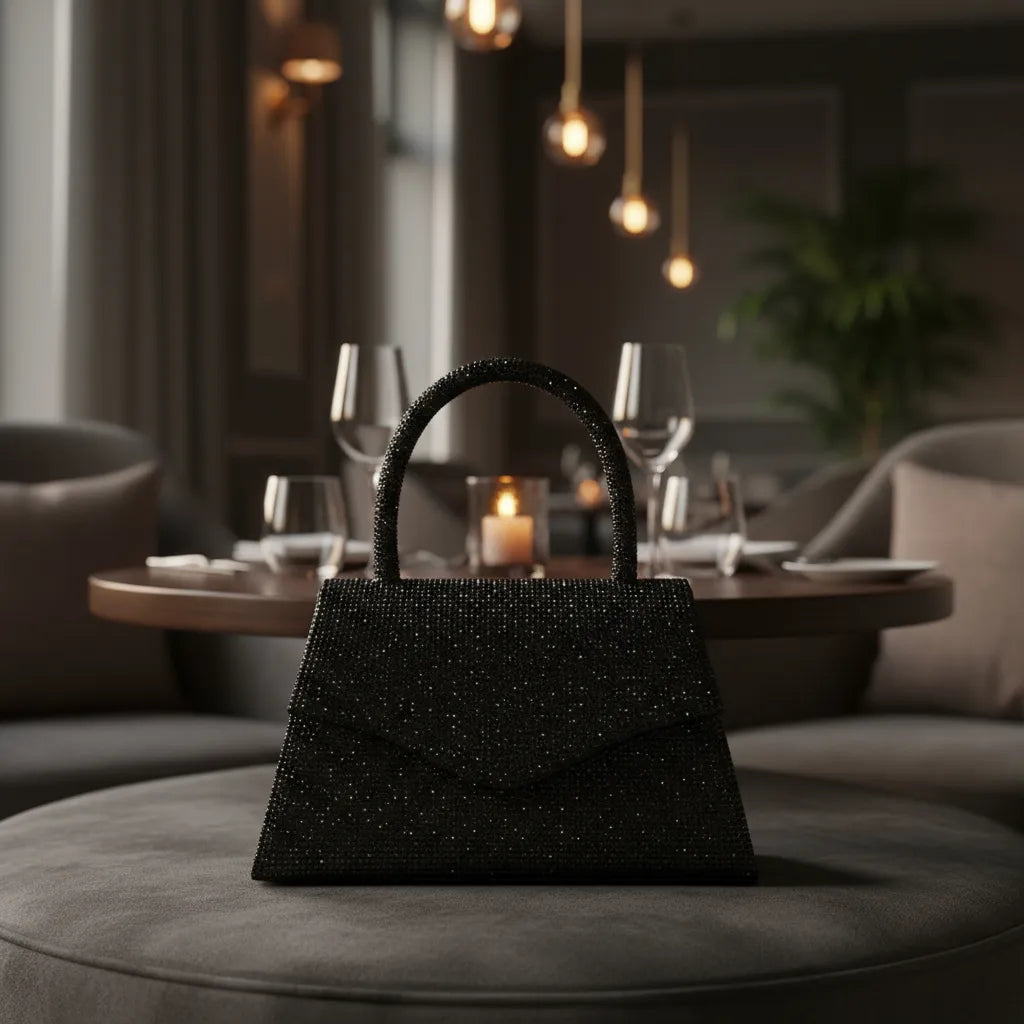 Cartera De Mujer Clutch Strass Sobre Asa Fiesta Boda Noche