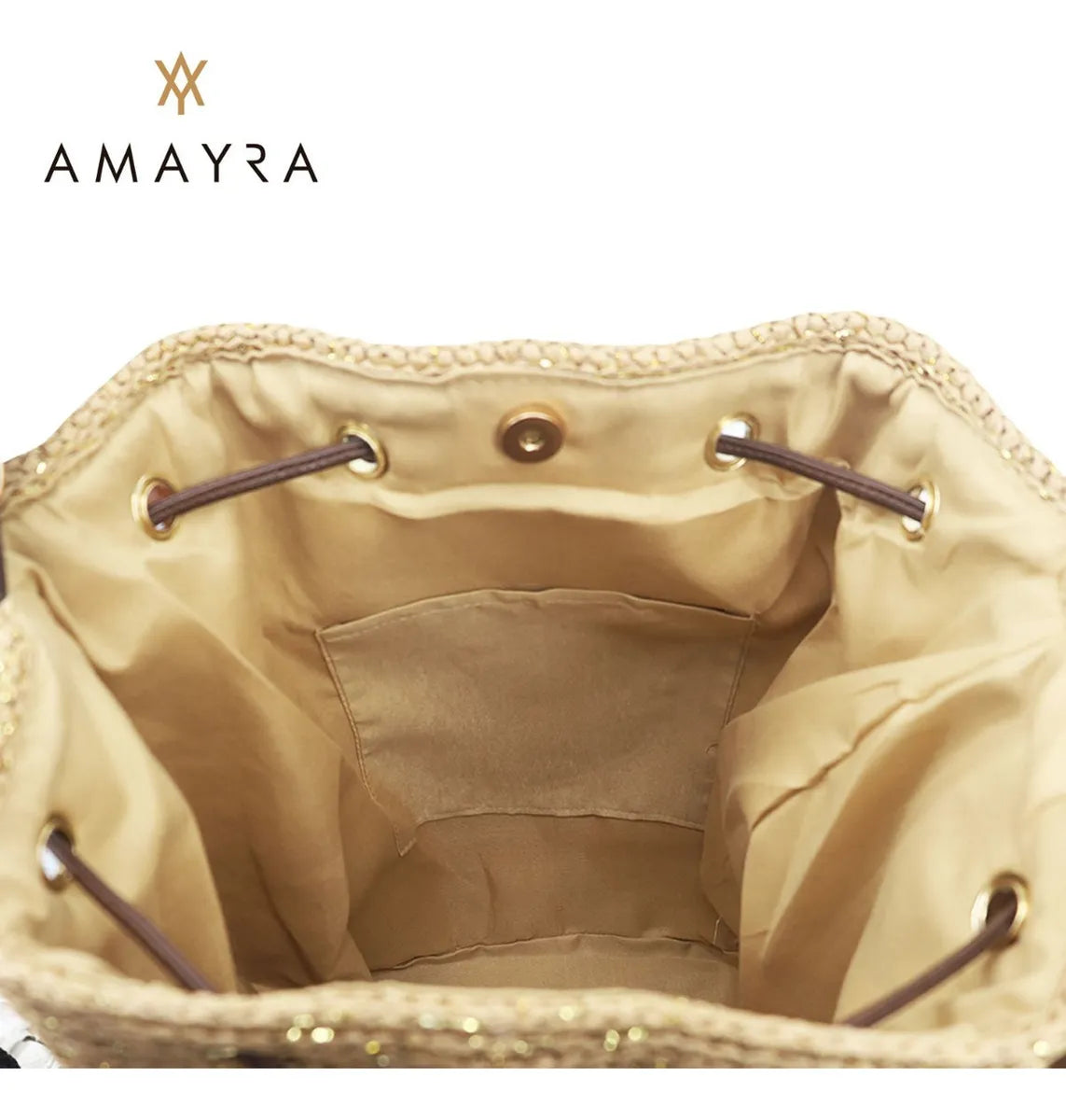 Cartera Mujer Bolso Amayra Estilo Bucket Playa Verano Moda Beige