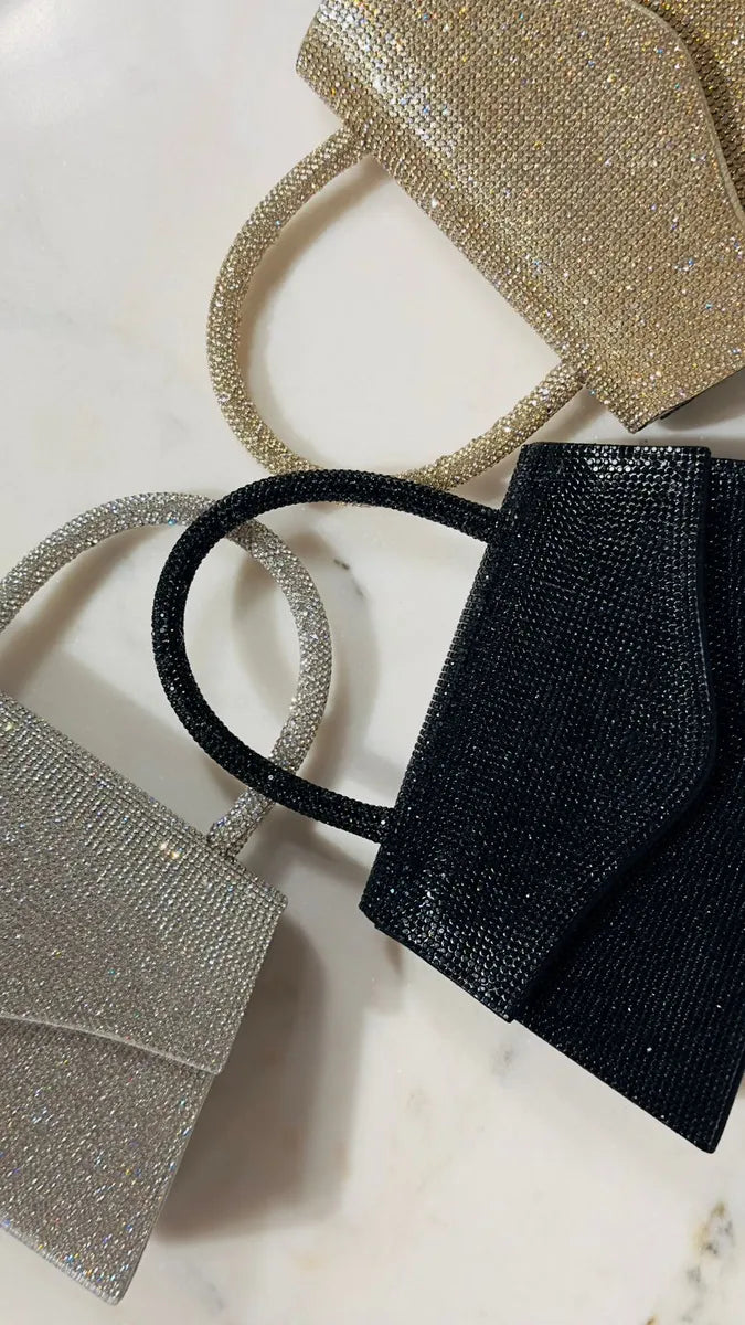 Cartera De Mujer Clutch Strass Sobre Asa Fiesta Boda Noche