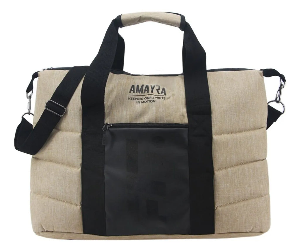 Bolso Deportivo Unisex Amayra Acolchonado Espacioso Bolsillo Camel