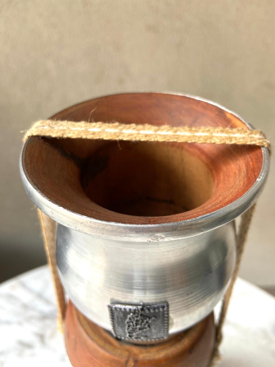 Kit Yerbero y matero de algarrobo incluye recipiente yerba-azucar