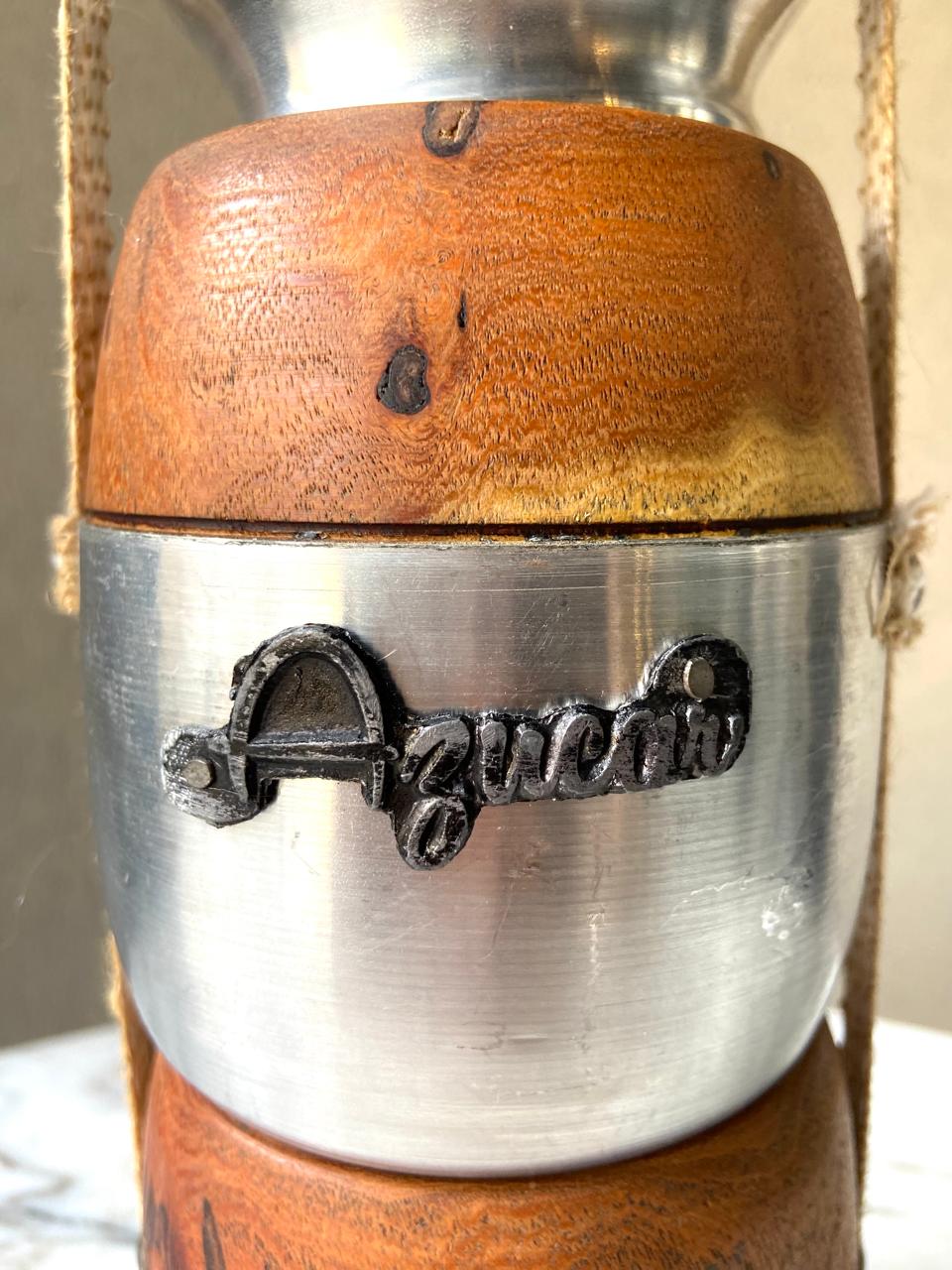 Kit Yerbero y matero de algarrobo incluye recipiente yerba-azucar