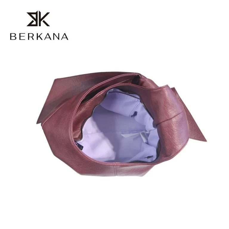 Cartera Bolso Mujer Berkana Amayra Hobo Moda Lazo Moño Moda