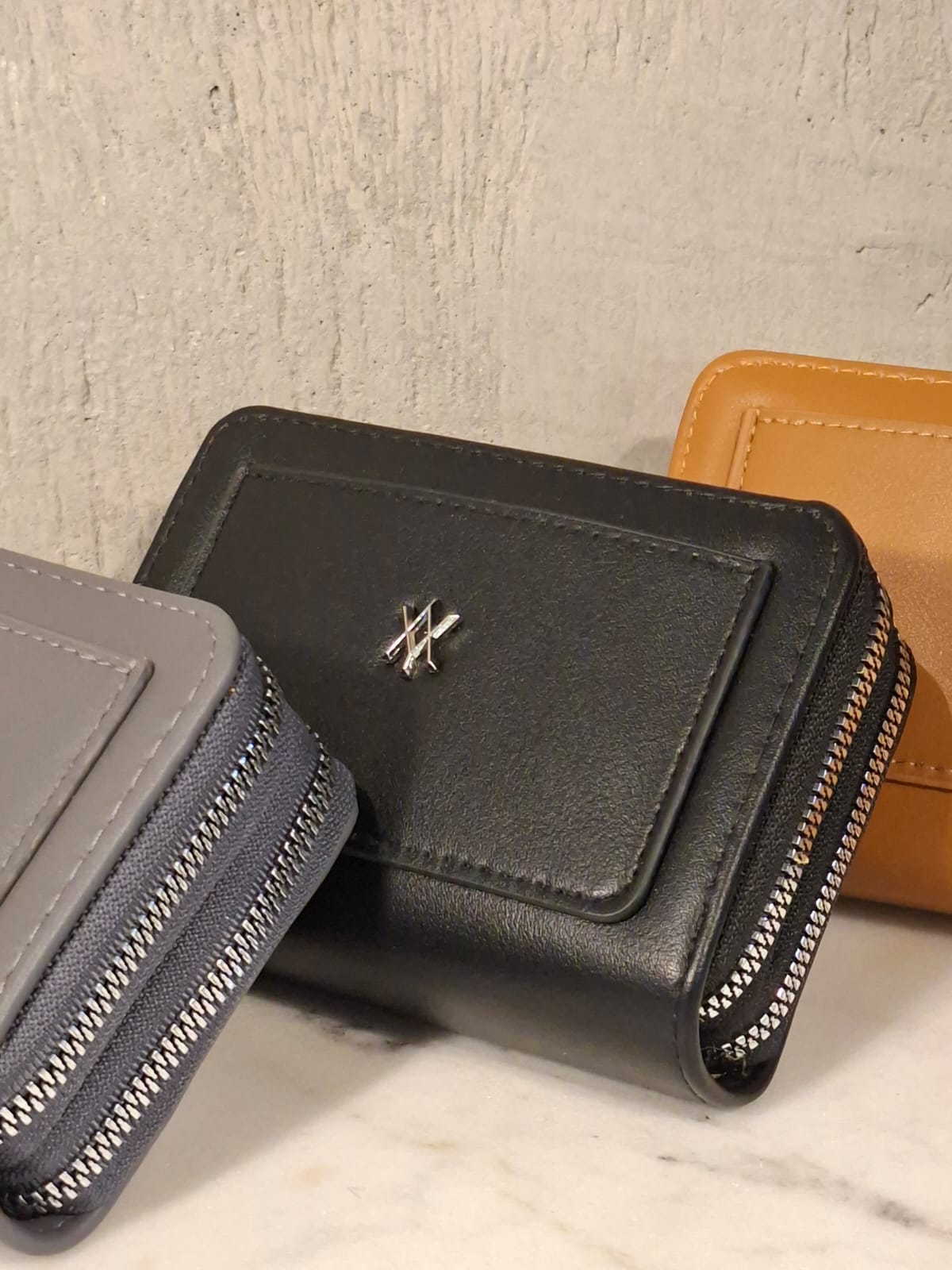Billetera mujer doble cierre tarjetero amayra espaciosa moda