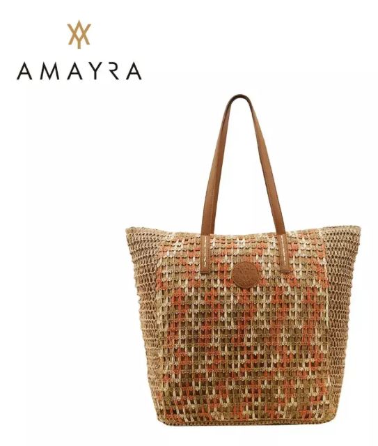 Cartera Mujer Bolso Tote Bag Amayra Playa Colores Combinados
