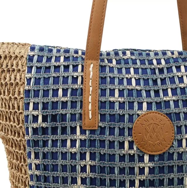 Cartera Mujer Bolso Tote Bag Amayra Playa Colores Combinados