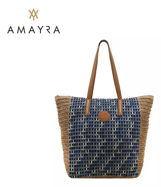 Cartera Mujer Bolso Tote Bag Amayra Playa Colores Combinados