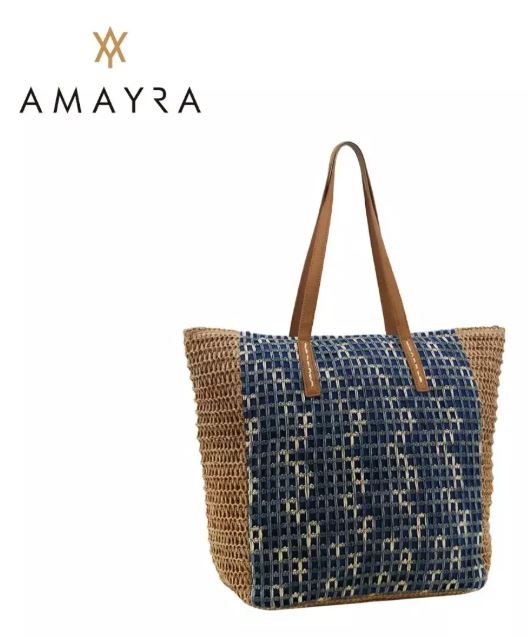 Cartera Mujer Bolso Tote Bag Amayra Playa Colores Combinados