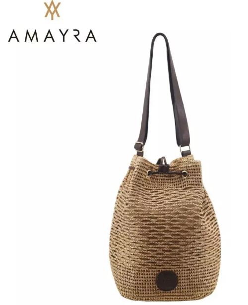 Cartera Mujer Bolso Amayra Estilo Bucket Playa Verano Moda