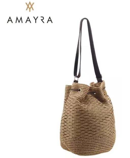 Cartera Mujer Bolso Amayra Estilo Bucket Playa Verano Moda