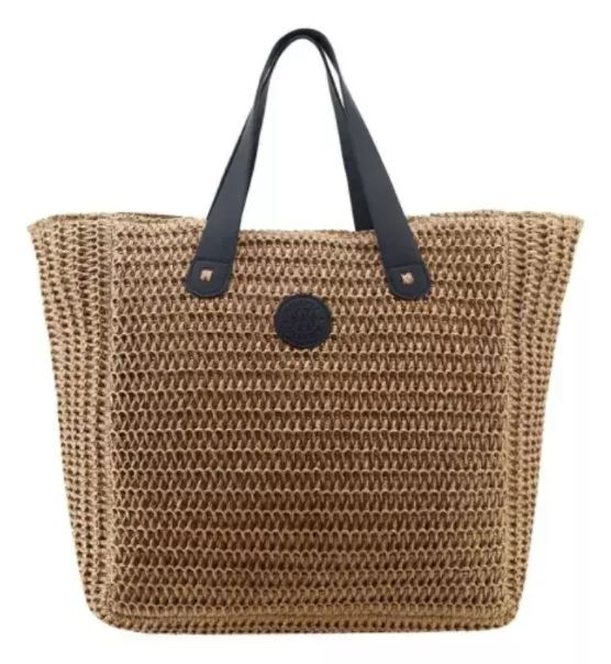 Cartera Mujer Bolso Playero Calado Amayra Espacioso Moda