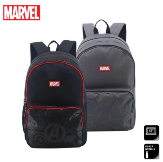 Mochila Avengers escolar con diseño estampado sutil comoda amplia