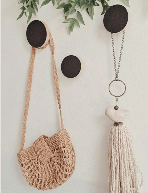 Perchero Praga Circular Ebano – Set x3 | Ideal para Hogar, Dormitorio o Recibidor