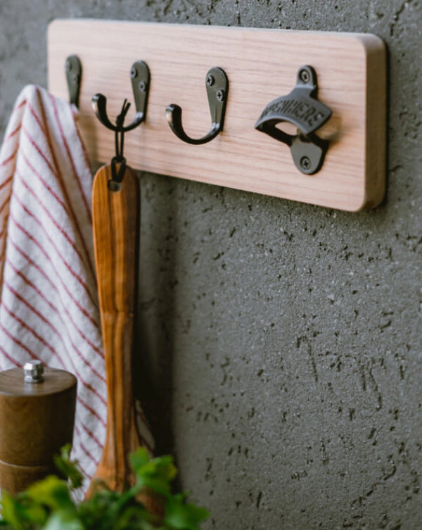 Destapador de Pared y Perchero x3 Ideal para Cocina, Quincho o Parrilla