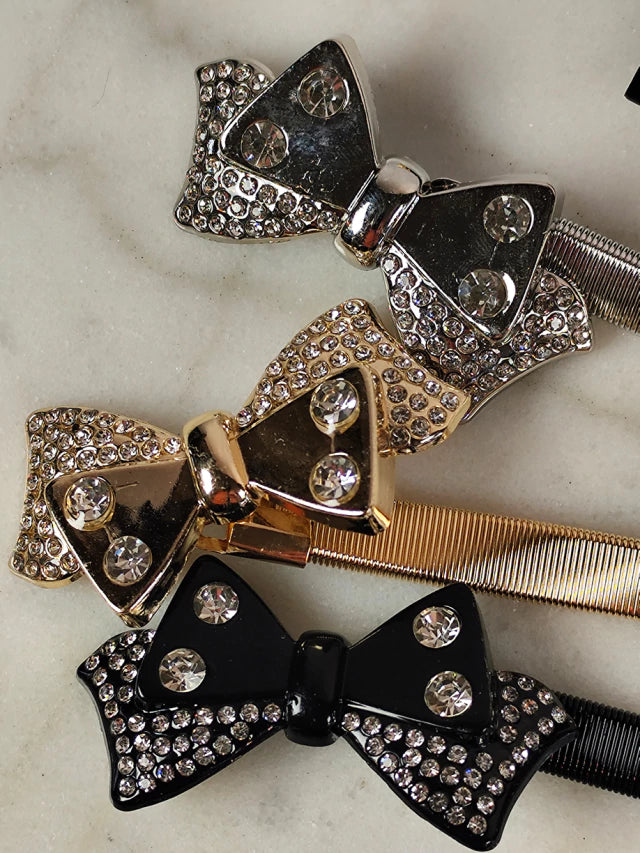 Cinto Caderin Elastizado Metalizados con Strass Varios Diseños