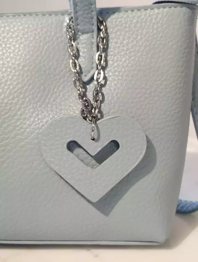 Cartera Mujer Bandolera Love Importada Mini Bag Dije Corazon