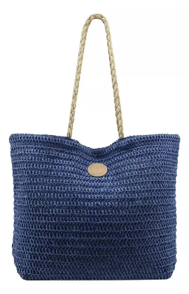 Cartera Mujer Bolso Amayra Tote Bag Playero Rafia Verano