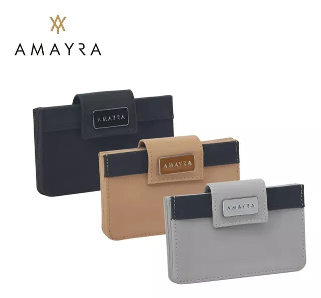 Tarjetero Mujer Con Botón Amayra Billetera Combinado Moda