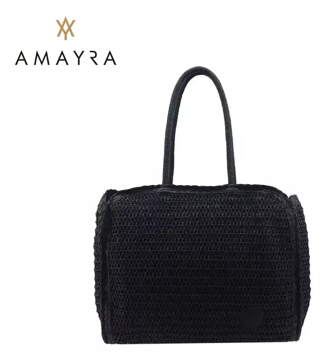 Cartera Mujer Bolso Tote Bag Amayra Calado Rigido Playa Moda