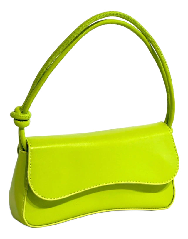 Cartera Mujer Minibag Lisa Solapa Hombro Herraje Plata Tokio