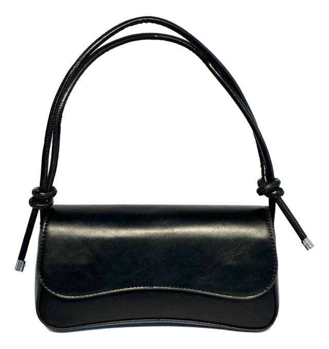 Cartera Mujer Minibag Lisa Solapa Hombro Herraje Plata Tokio