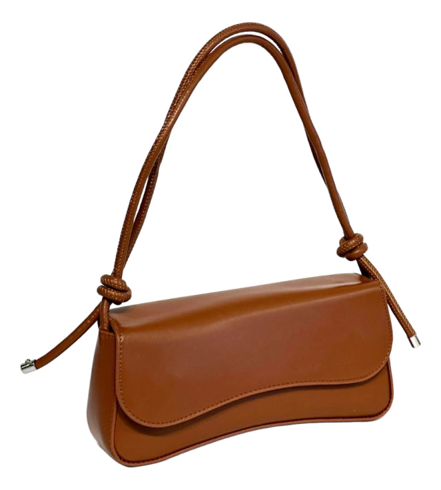 Cartera Mujer Minibag Lisa Solapa Hombro Herraje Plata Tokio