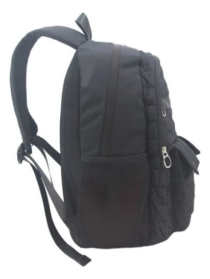 Mochilas Portanotebook Cierre Con Enganche Antirobo Urbanas Gris Oscuro Modelo2 MatelassÃ©