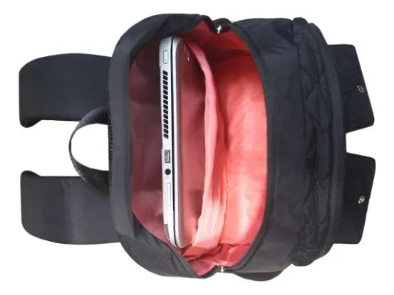 Mochilas Portanotebook Cierre Con Enganche Antirobo Urbanas Gris Oscuro Modelo2 MatelassÃ©