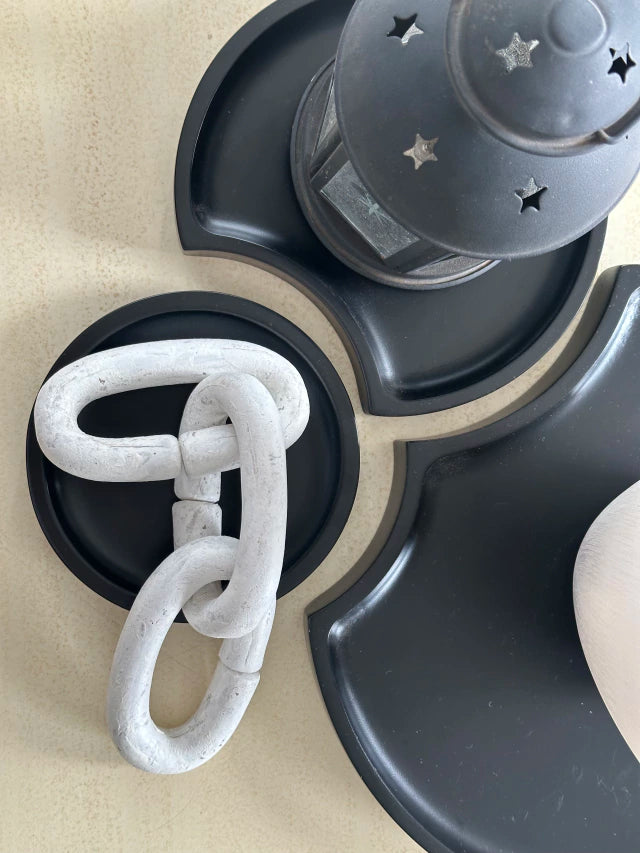 Centro de Mesa laqueado condesbastes estilo triptico