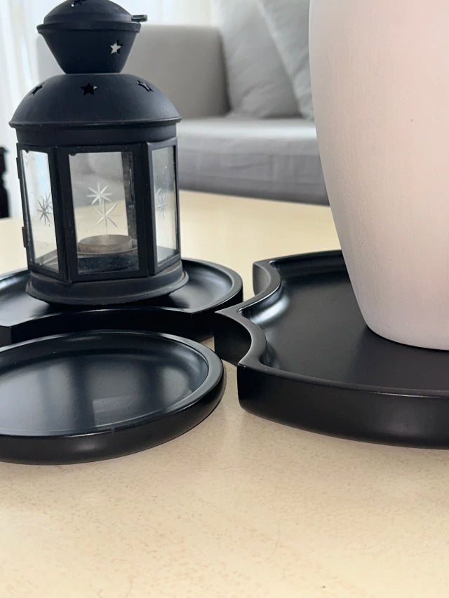 Centro de Mesa laqueado condesbastes estilo triptico