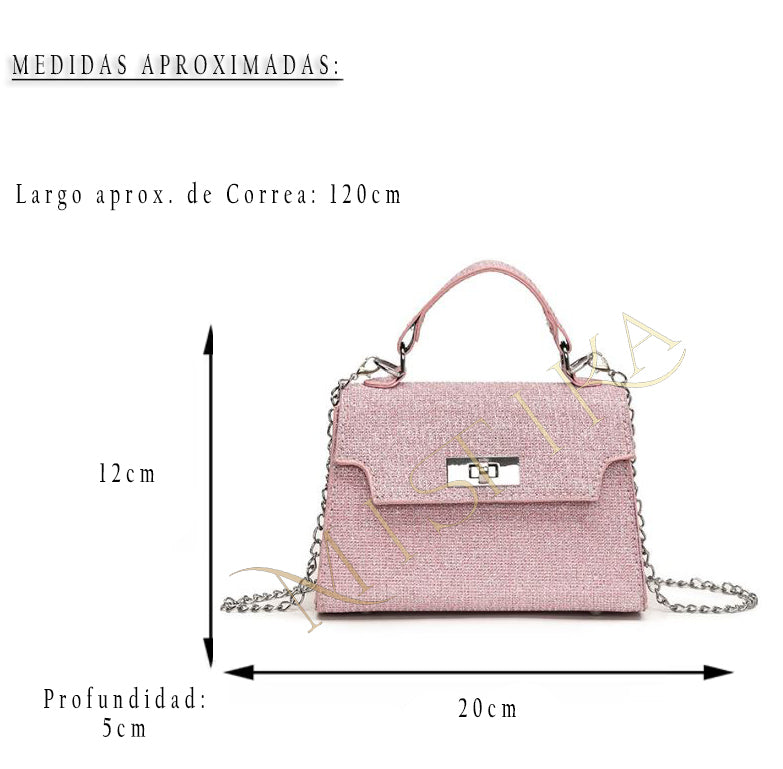 cartera clutch Lola Fiesta noche brillo