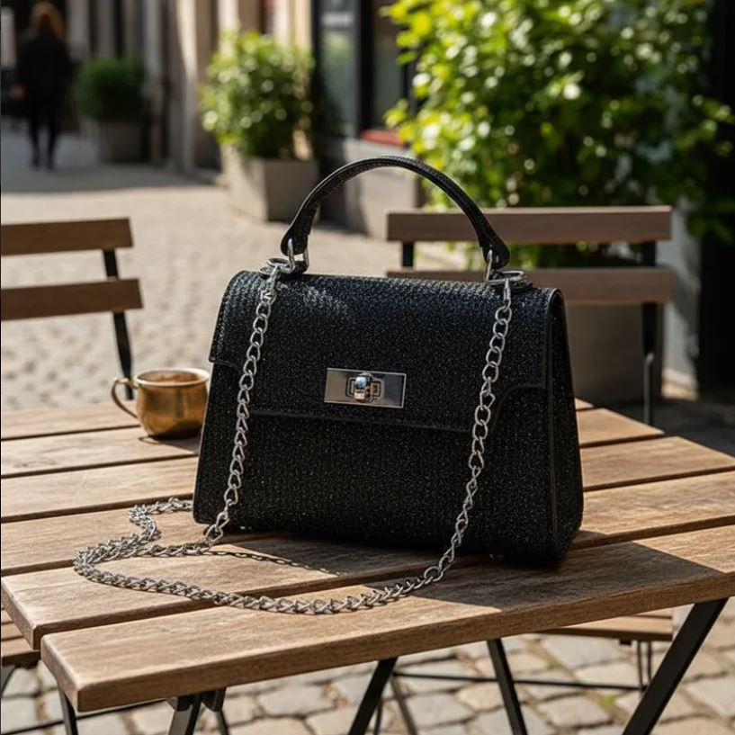 cartera clutch Lola Fiesta noche brillo