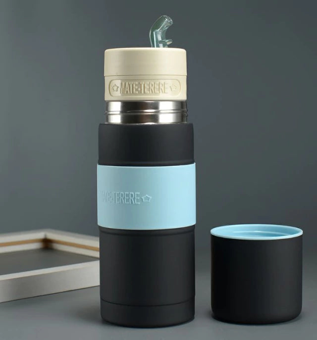 Mate Listo de Acero Inoxidable Autocebante con Diseño Premium de 700ml