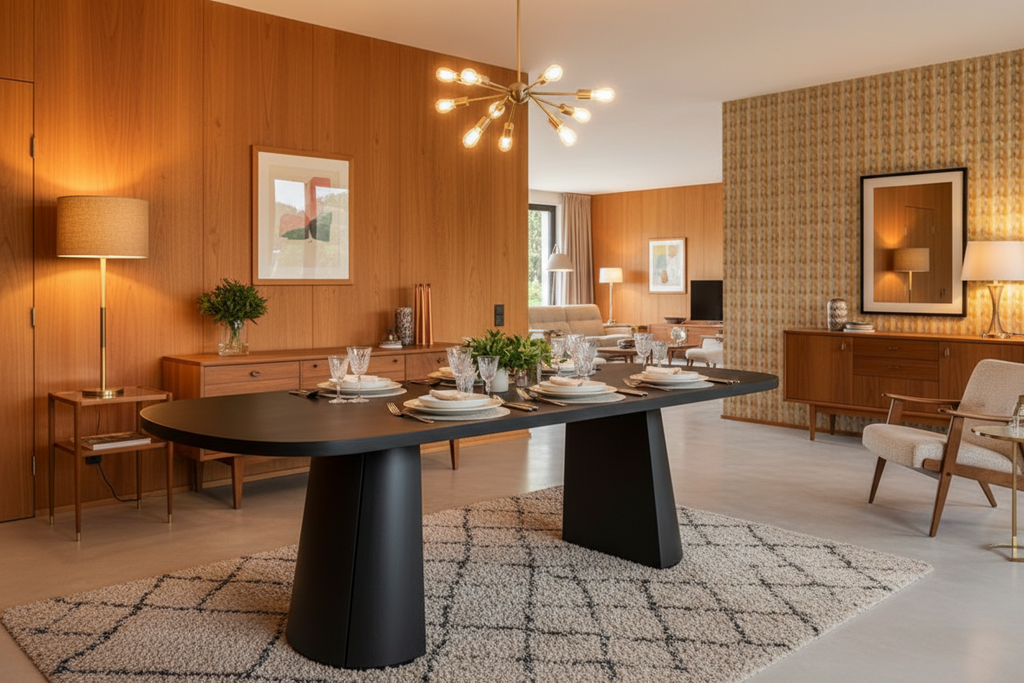 Mesa en estilo mid-century