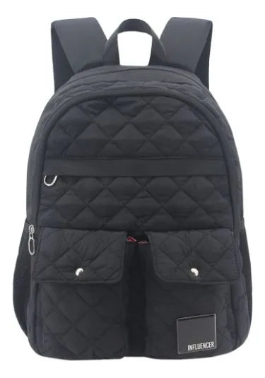 Mochilas Portanotebook Cierre Con Enganche Antirobo Urbanas Gris Oscuro Modelo2 MatelassÃ©