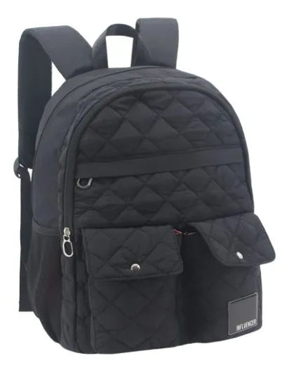 Mochilas Portanotebook Cierre Con Enganche Antirobo Urbanas Gris Oscuro Modelo2 MatelassÃ©
