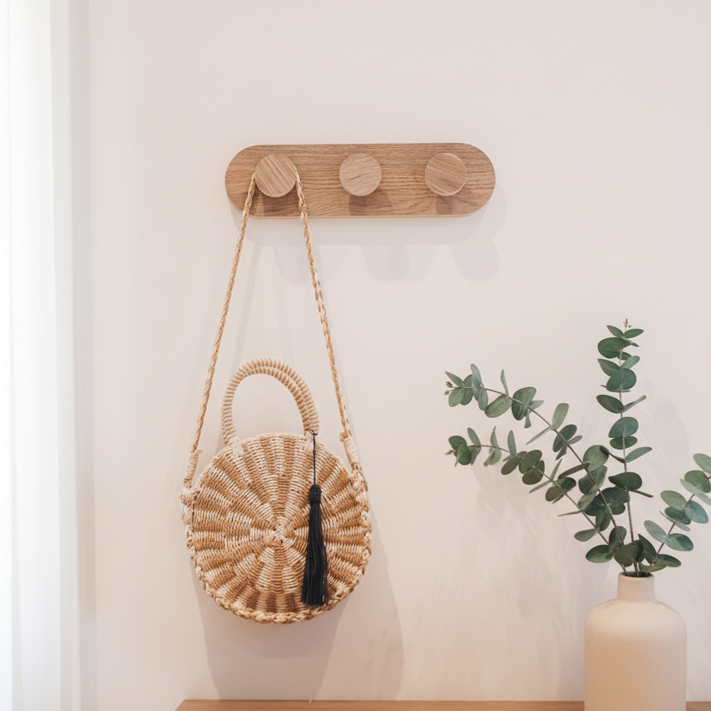 Perchero con 3 Botones Colgadores | Diseño Original tipo Botón en Melamina de Alta Calidad