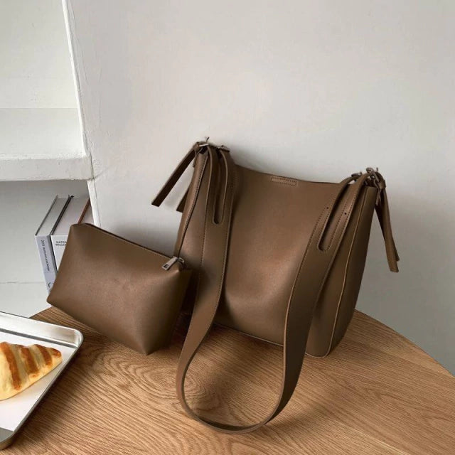 Cartera Bolso Mujer Haras Con Neceser Correa Ajustable Moda