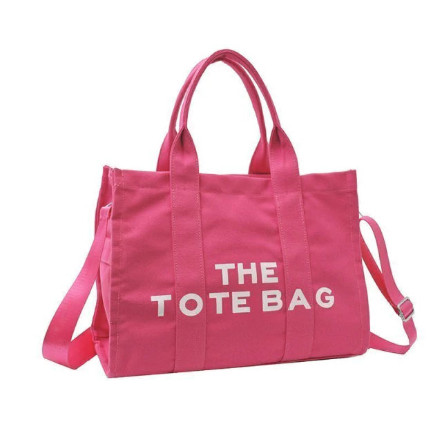 Cartera Mujer Bolso Totebag Tela Con Correa Ajustable Moda