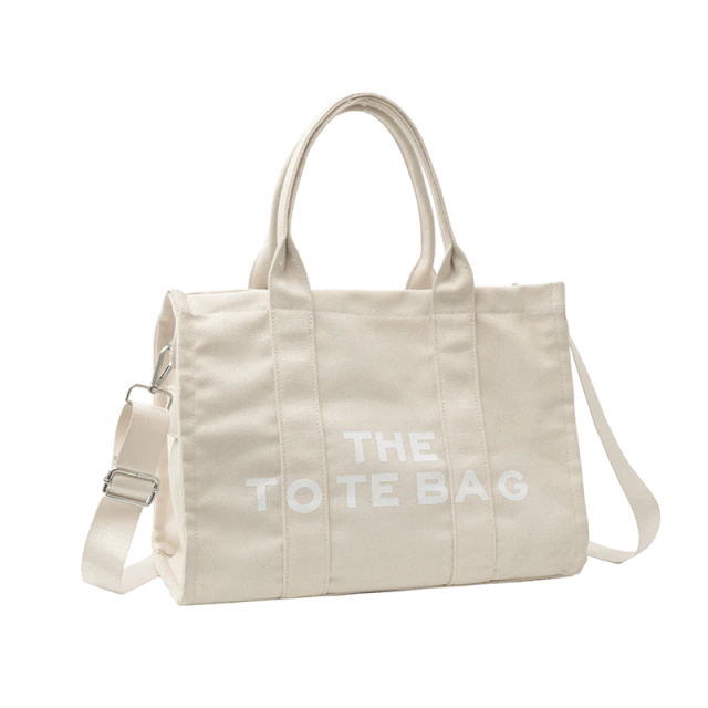 Cartera Mujer Bolso Totebag Tela Con Correa Ajustable Moda